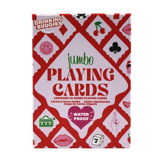 Drinking Buddies Jumbo Waterproof Playing Cards